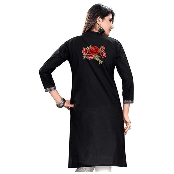 Ani Accessories embroidery flower patch for women shown on model wearing suit for jackets shirts denim jeans bags and DIY projects