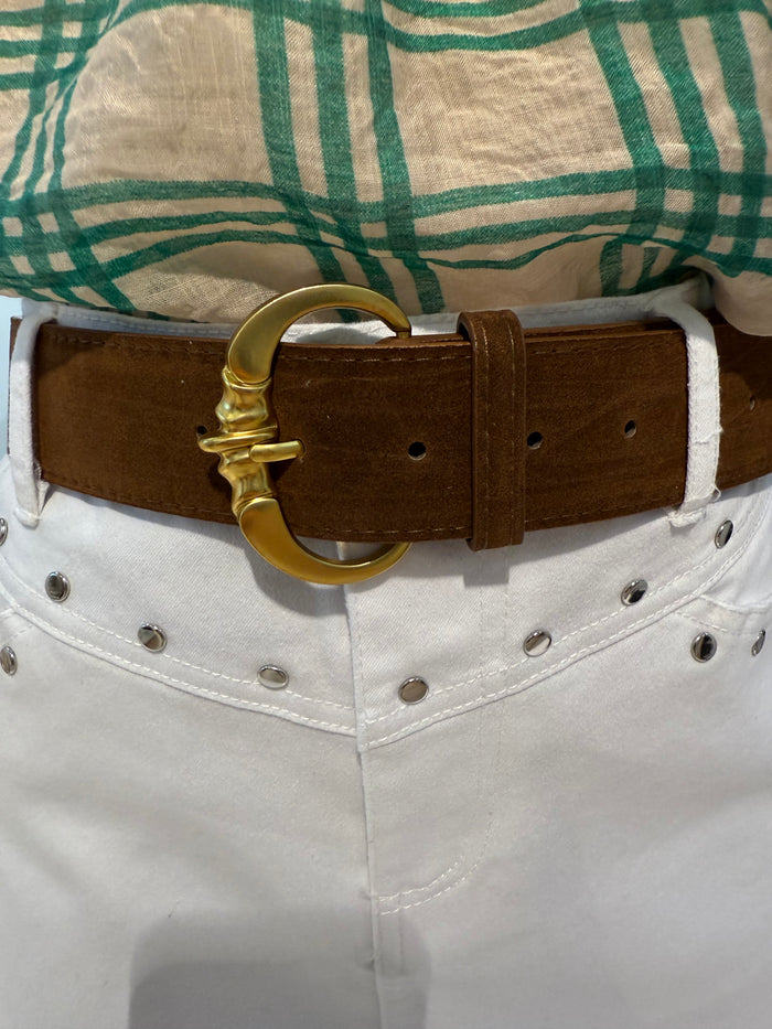 chunky suede belt