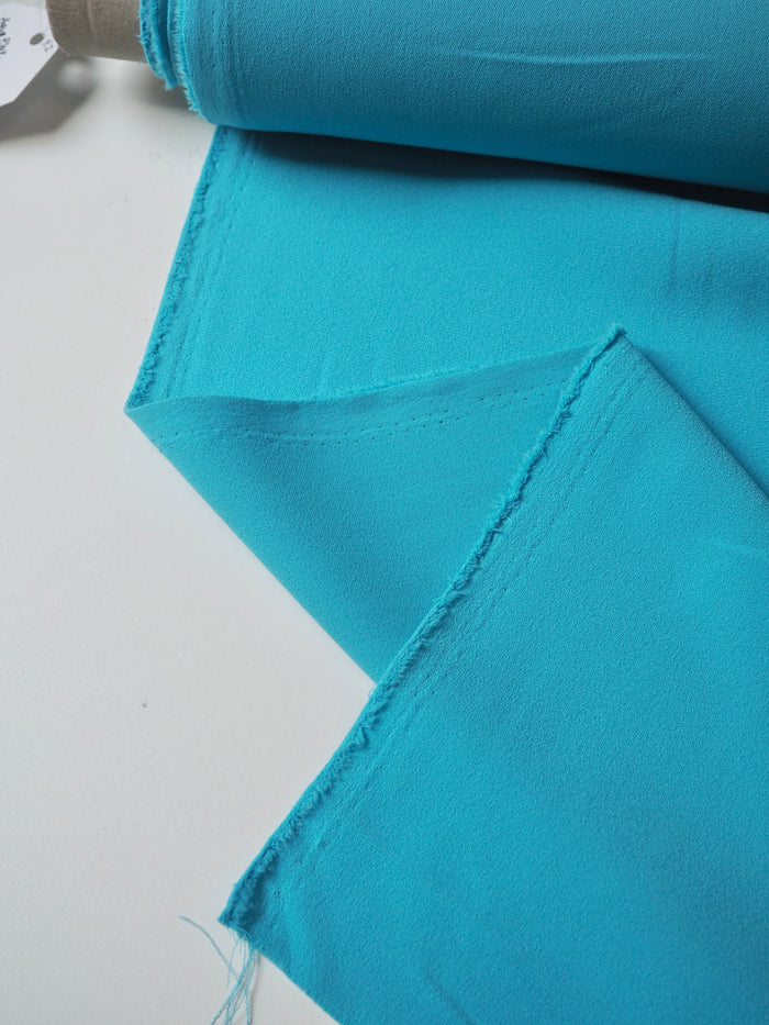 Aqua Blue Mediumweight Crepe