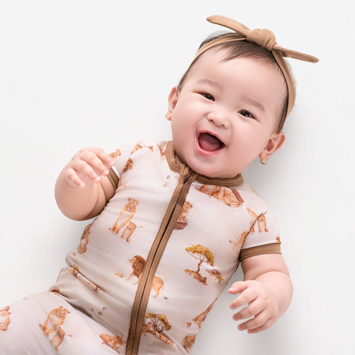 Ari (Lion) TENCEL‚Ñ¢ Modal Short Sleeve Romper - Jammie Session