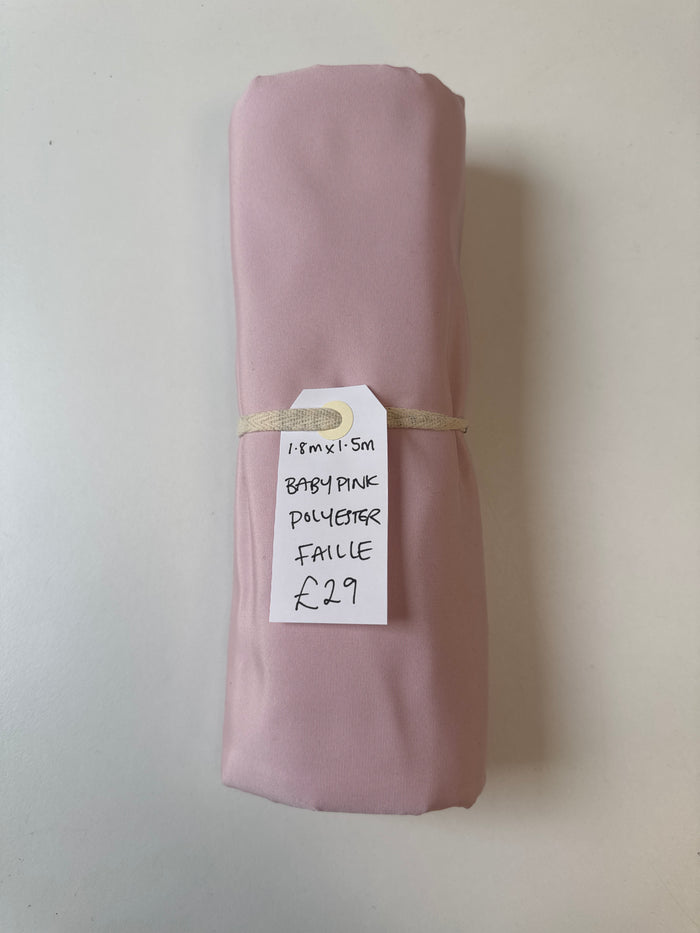 Baby Pink Polyester Faille Remnant
