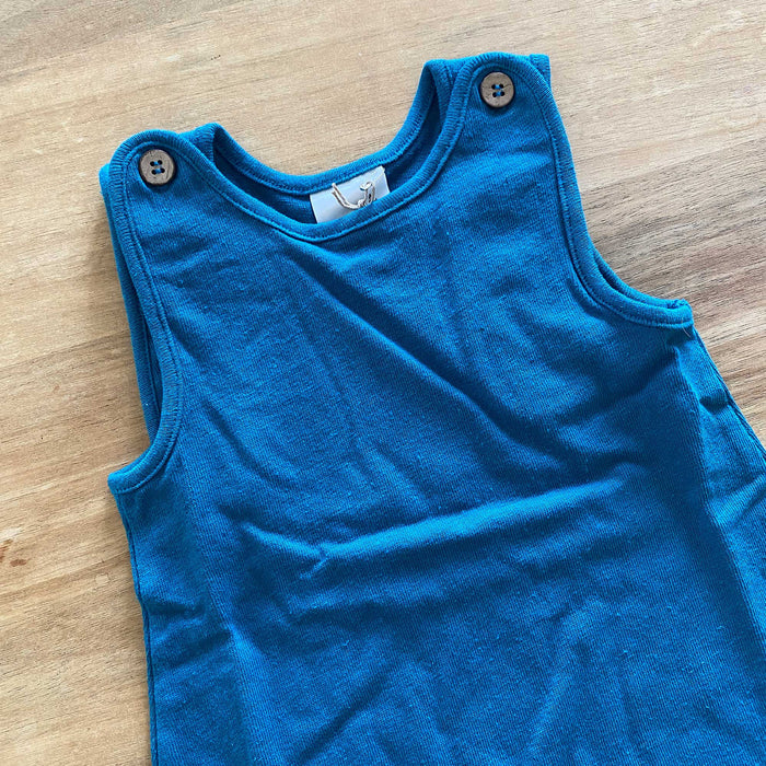 Barboteuse bébé évolutive en chanvre & coton bio Manymonths - Caribbean Blue