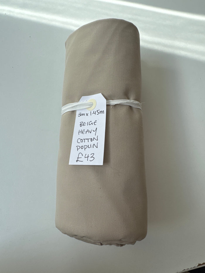 Beige Heavy Cotton Poplin Remnant