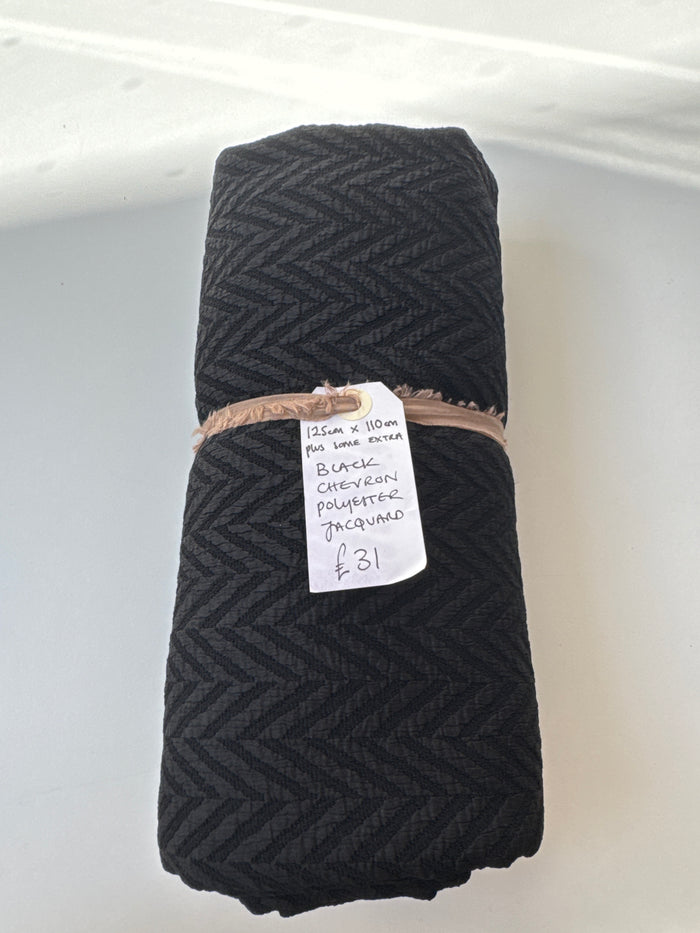Black Chevron Jacquard Remnant