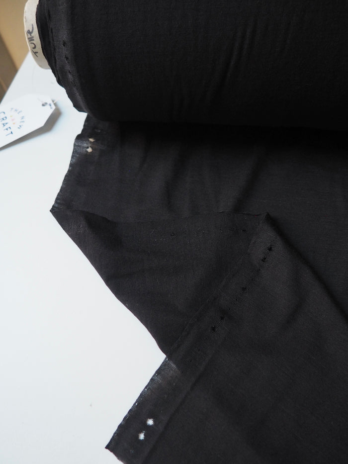 Black Fine Wool Blend T-Shirt Jersey