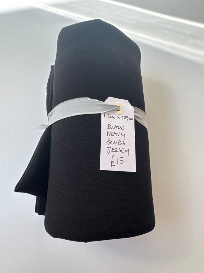 Black Heavy Scuba Jersey Remnant