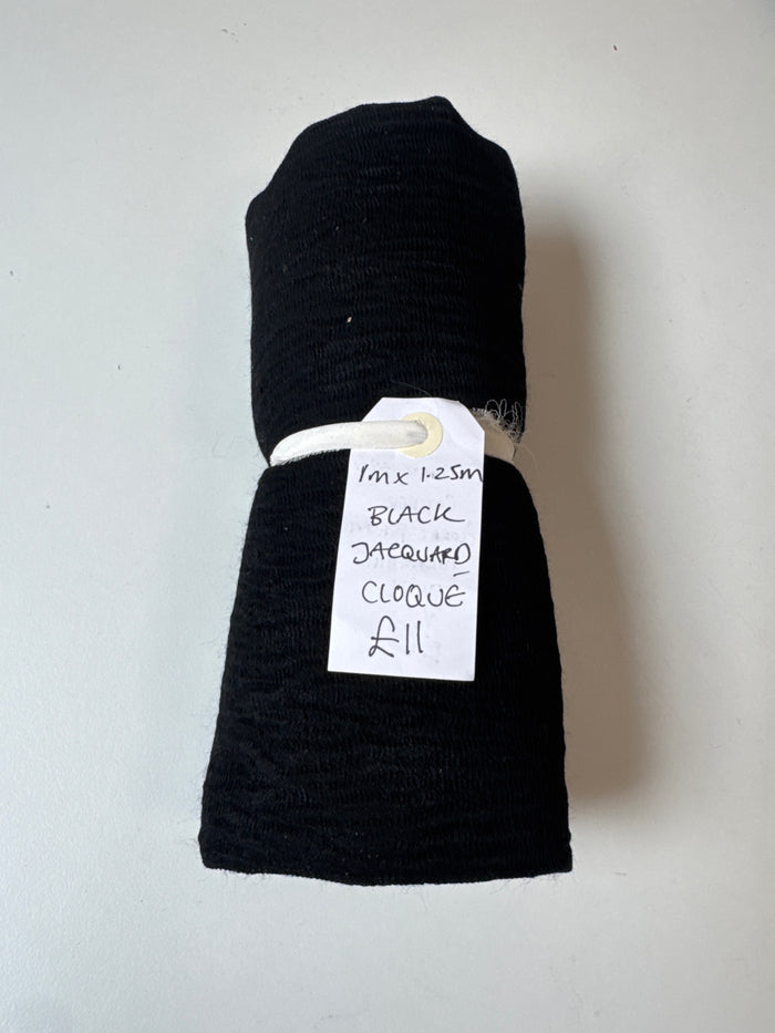 Black Jacquard Cloqué Remnant