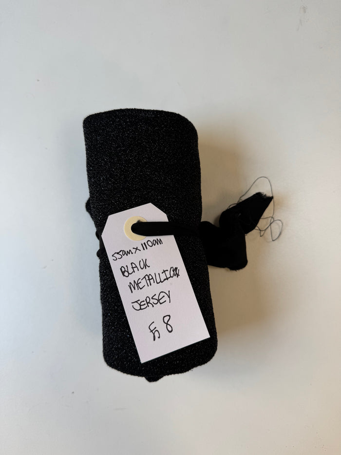 Black Metallic Jersey Remnant