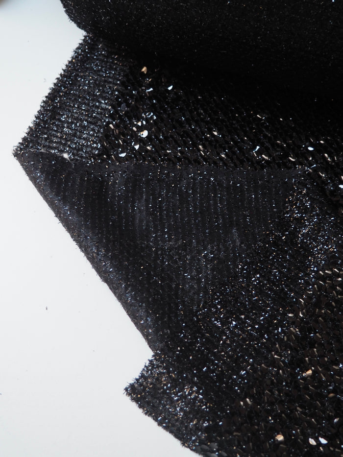 Black Tinsel Sequin Mesh