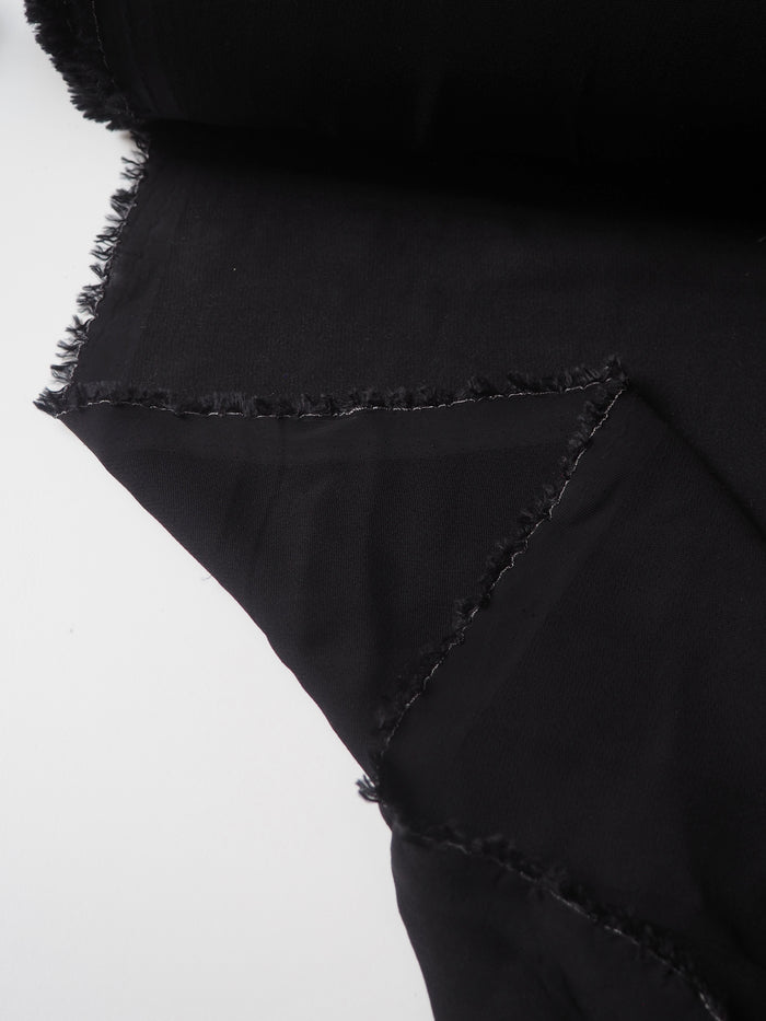 Black Viscose Superlight Crepe