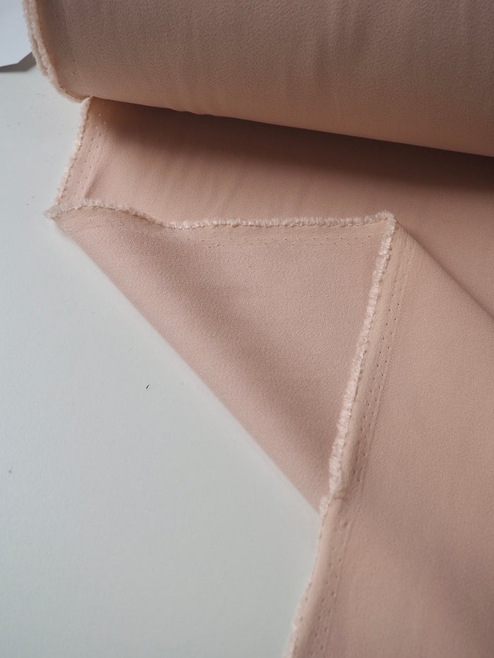 Blush Pink Crepe-Back Satin