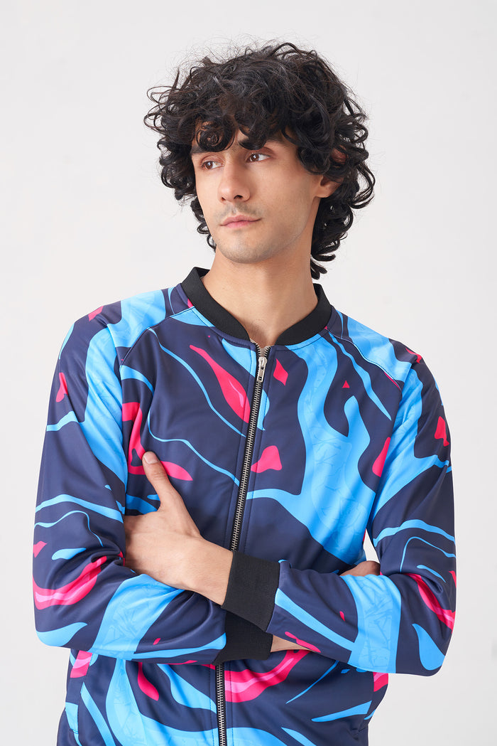 Bold Abstract Pattern Tracksuit for Men