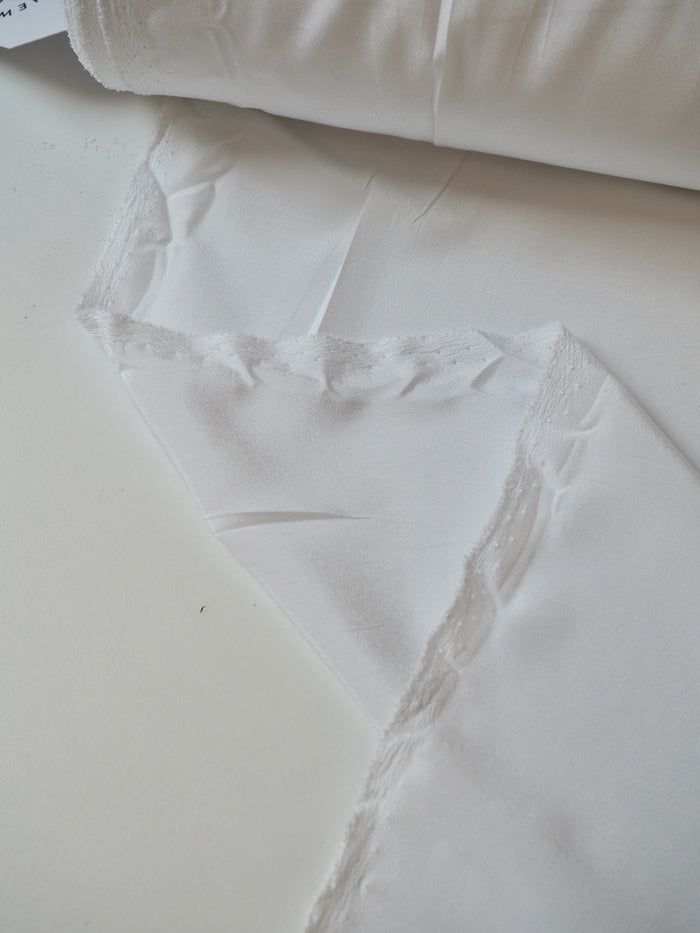 Bright White Crepe de Chine