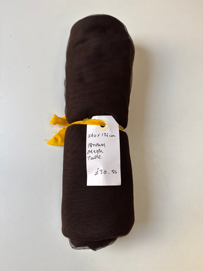 Brown Mesh Tulle Remnant