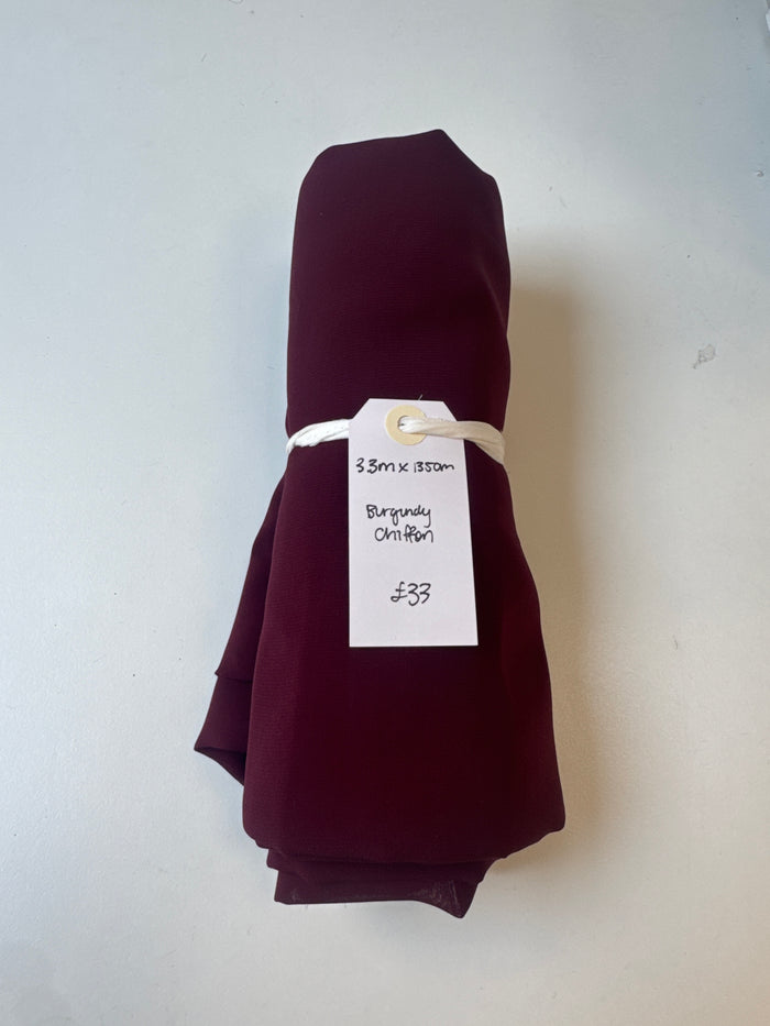 Burgundy Chiffon Remnant