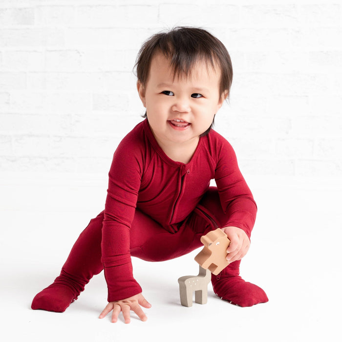 Burgundy Romper - Jammie Session