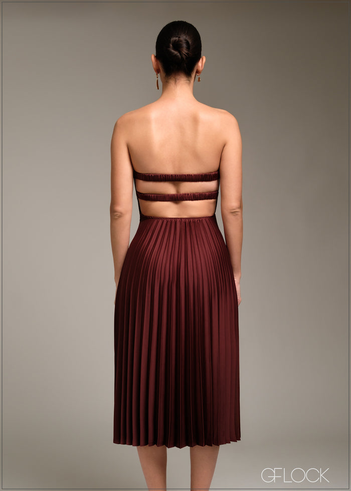 Bustier Detailed Midi Dress - 080925