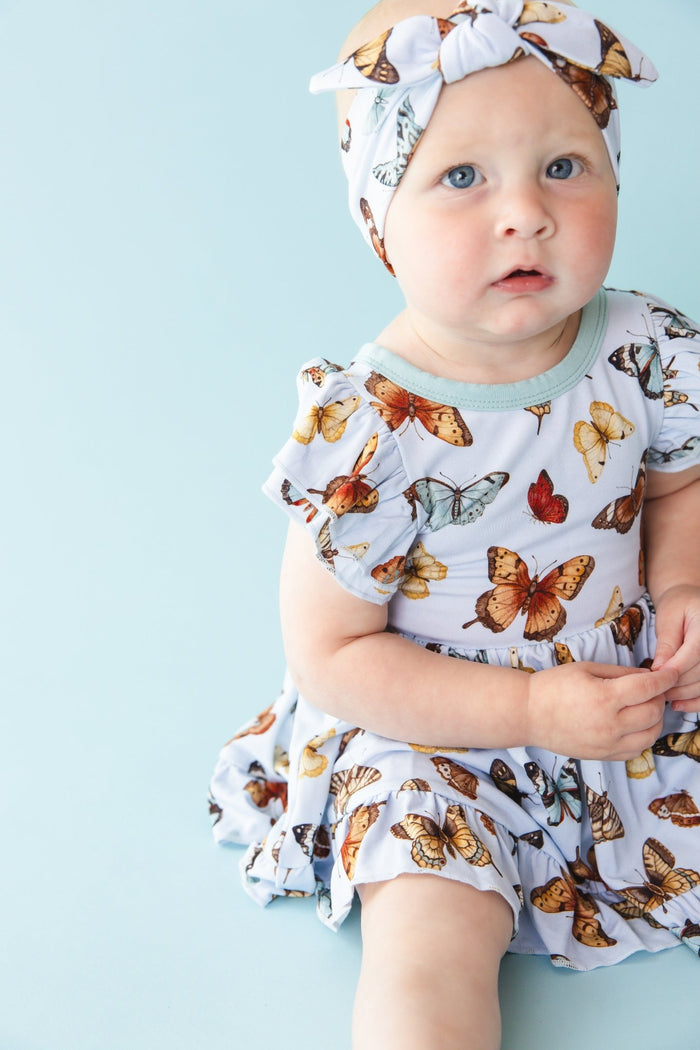Butterfly Kisses Bodysuit Twirl Dress - Jammie Session