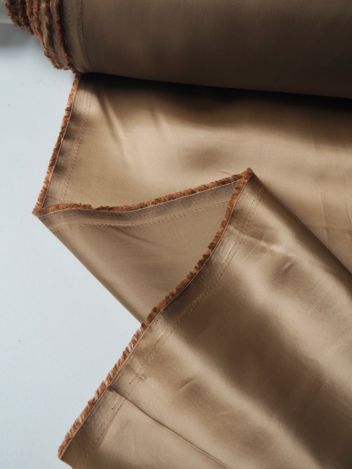 Caramel Viscose Satin Twill Lining