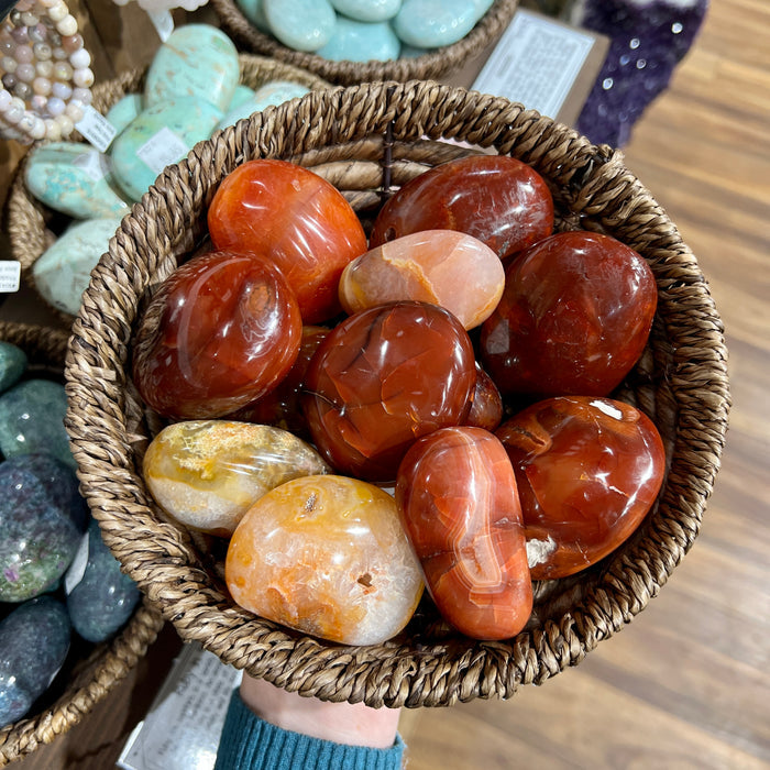 Carnelian Palm Stone