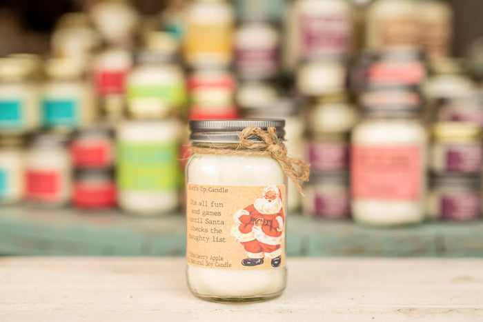 Christmas Mason Jar Candle - Cranberry Apple