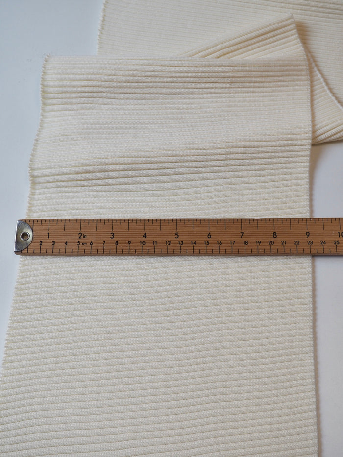 Chunky Cream Wool Ribbed Cuff 22cm