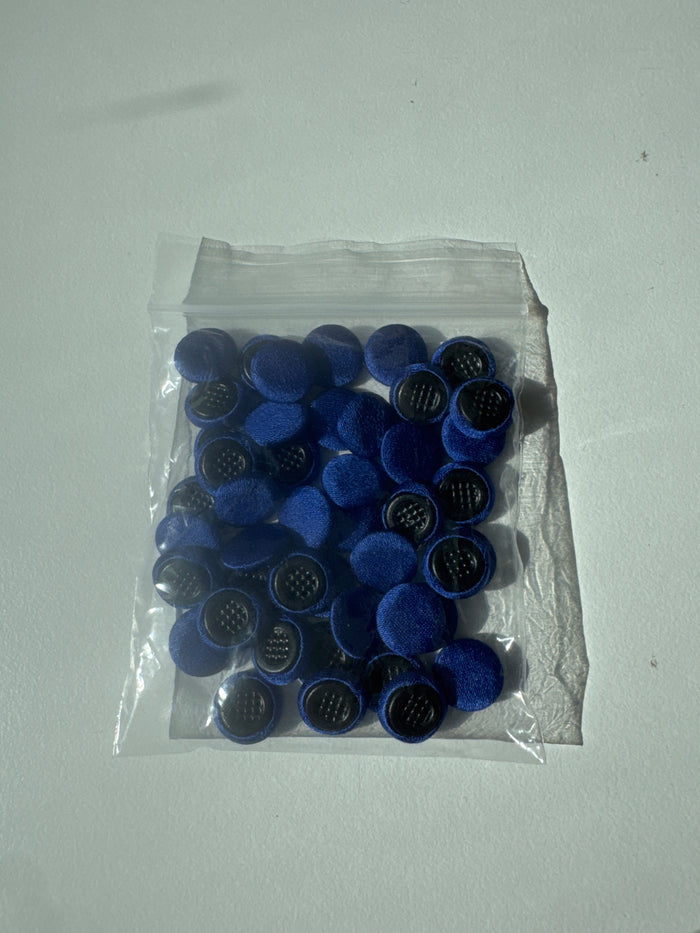Cobalt Satin Fabric Covered Buttons 13mm x45