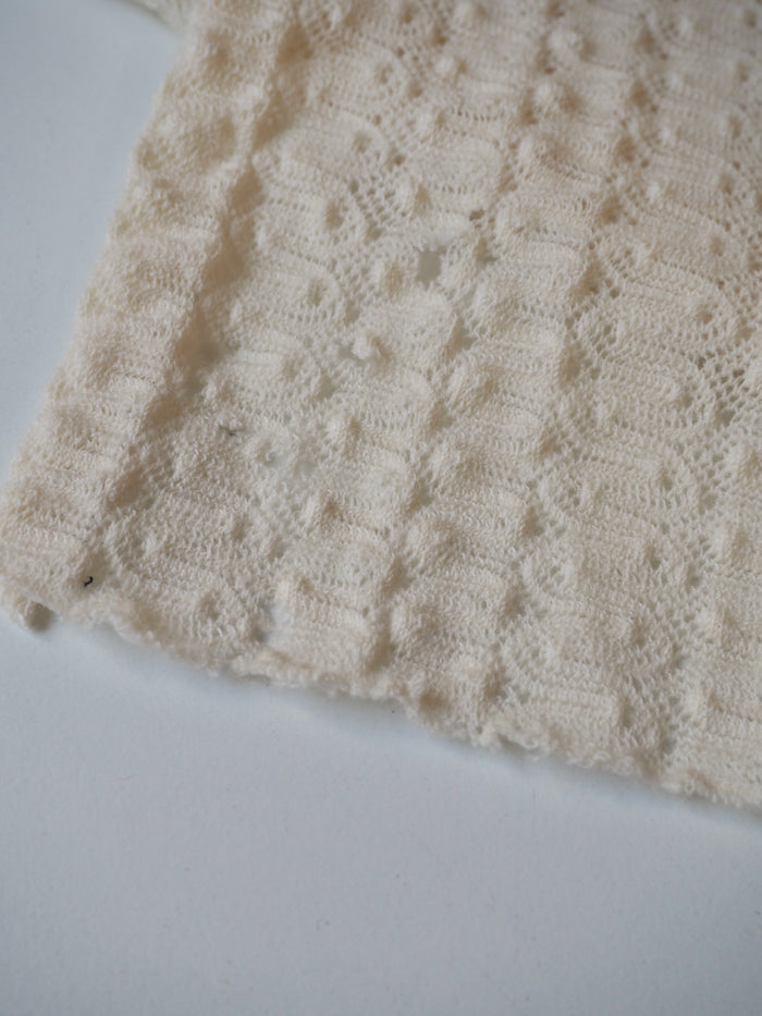 Cream Wavy Wool Knit