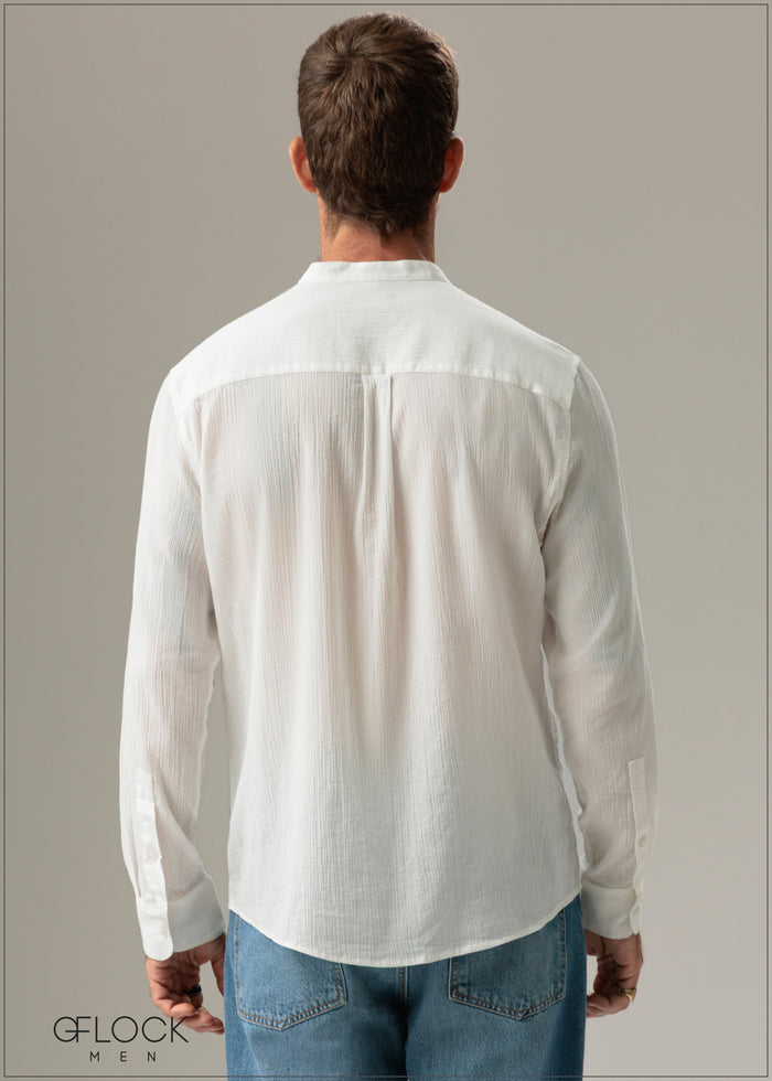Creased-Effect Shirt - 191225M