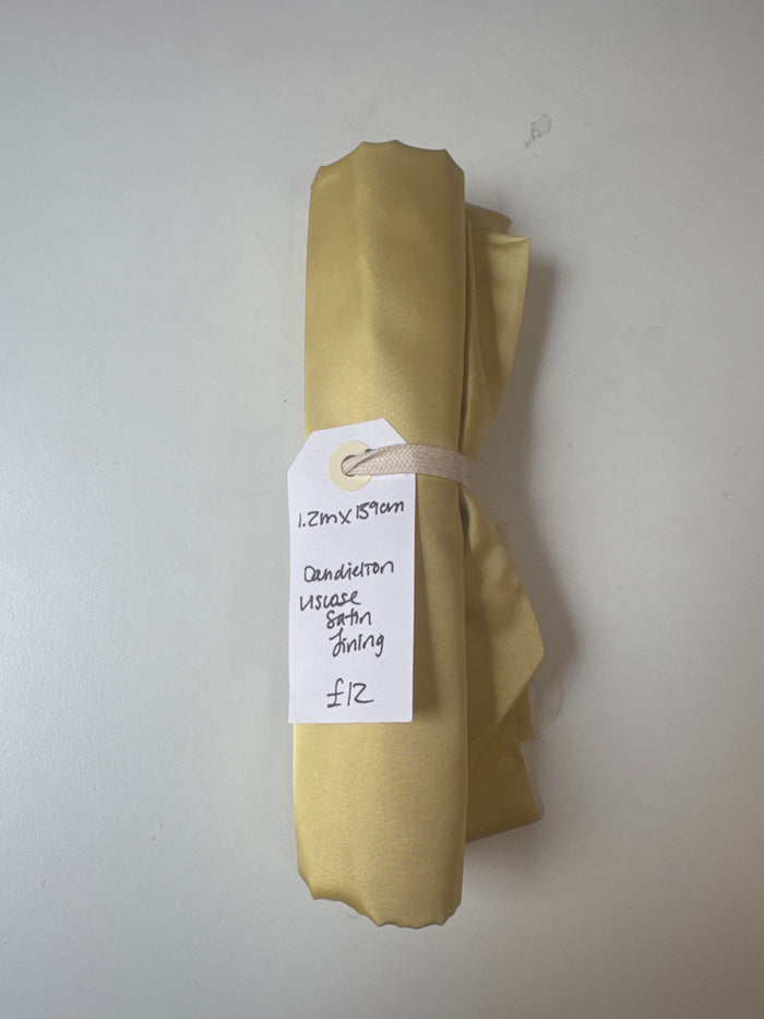 Dandelion Viscose Satin Lining Remnant