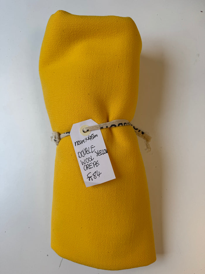Double Wool Yellow Crepe Remnant