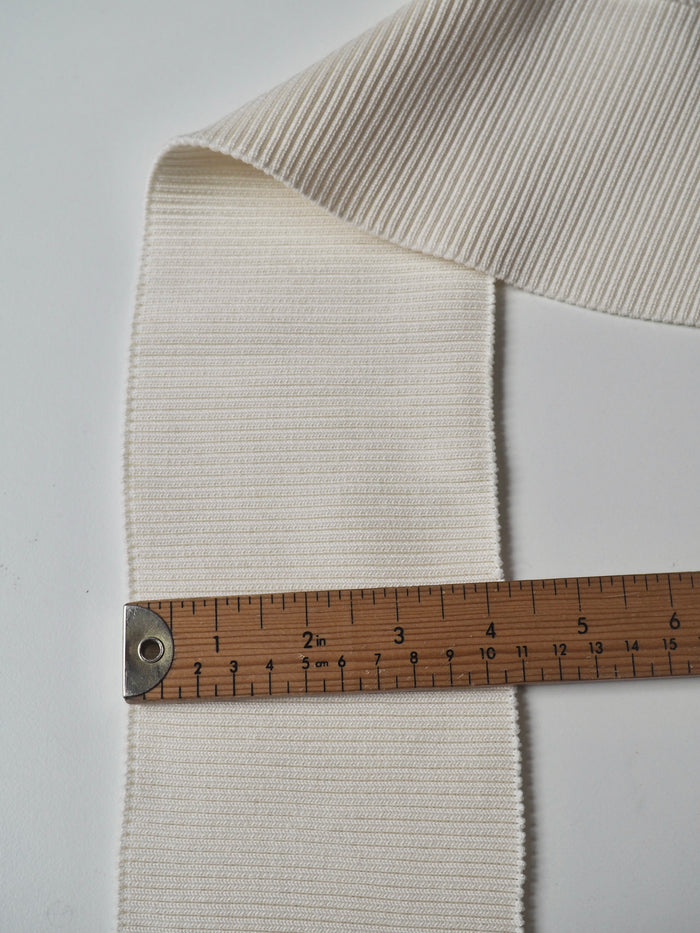 Ecru Cotton Ribbed Cuff 10cm