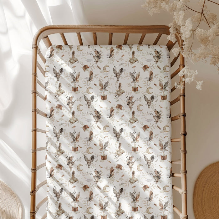 Feathers and Fables(Owl)TENCEL™ Modal Crib Sheet - Jammie Session