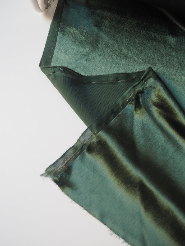 Forest Green Silk Velvet