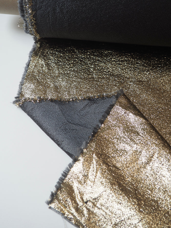 Gold Metallic Crepe