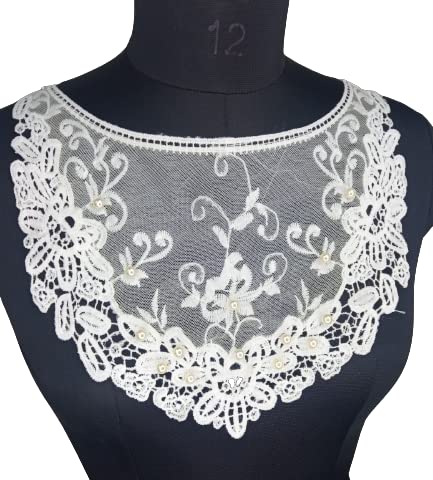 Ani Accessories elegant guipure lace yoke for kurti neckline dresses blouses and couture garment decoration purposes wear art