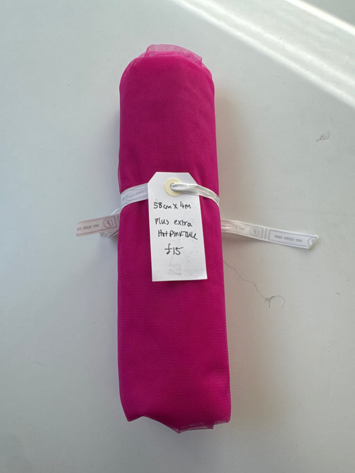 Hot Pink Tulle Remnant