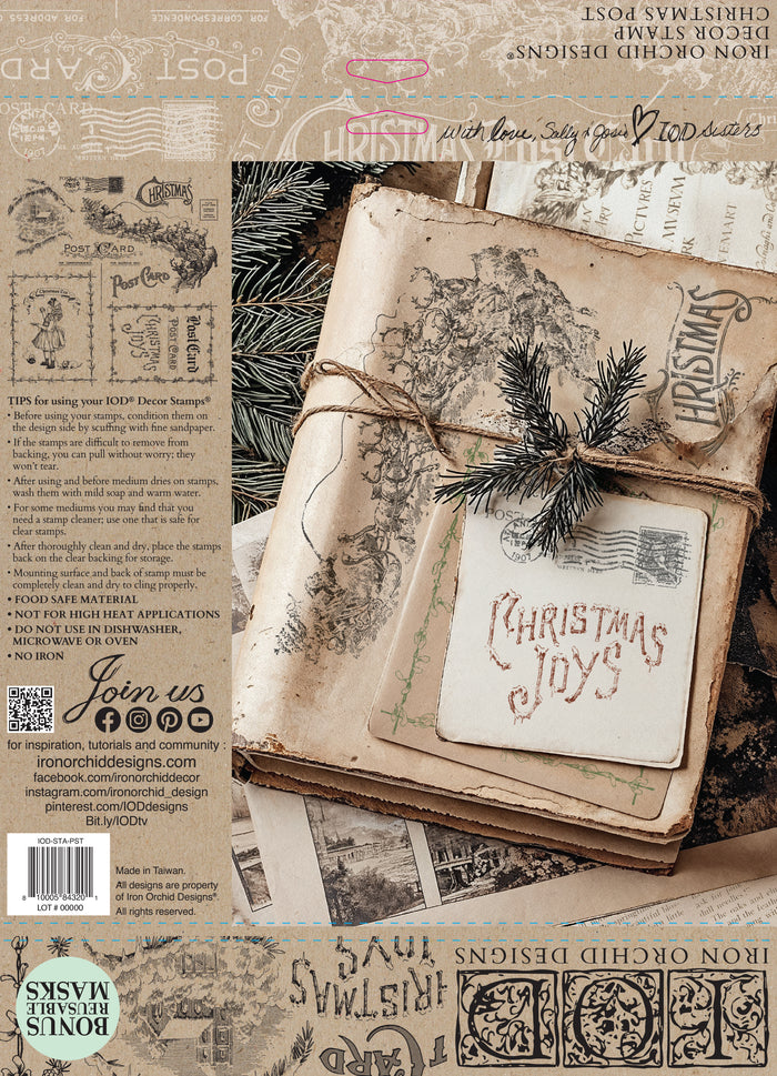 IOD Christmas Post 12×12 DECOR STAMP
