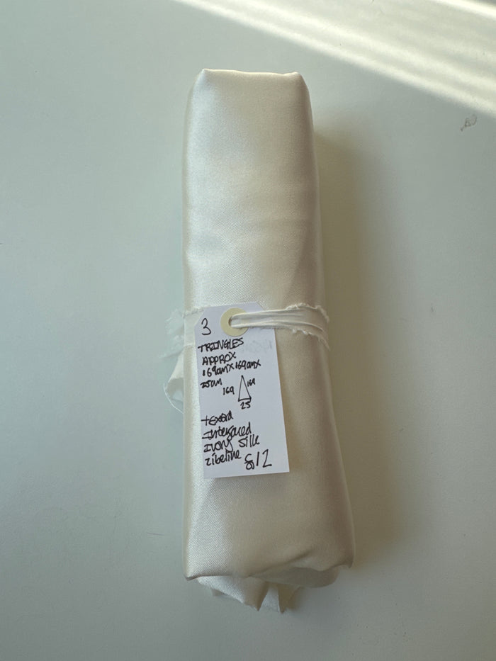 Ivory Silk Zibeline Remnant