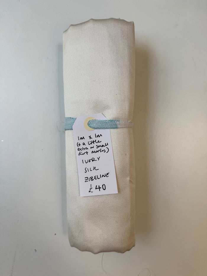 Ivory Silk Zibeline Remnant