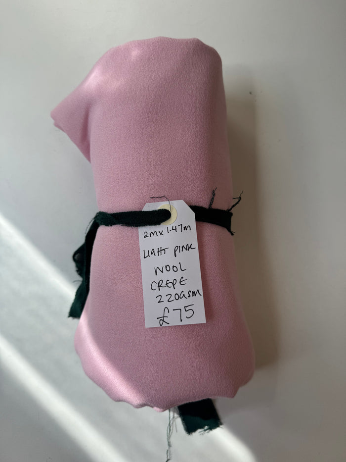 Light Pink Wool Crepe Remnant