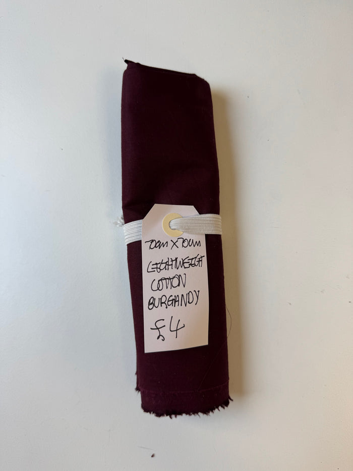 Lightweight Cotton Burgundy Remnant