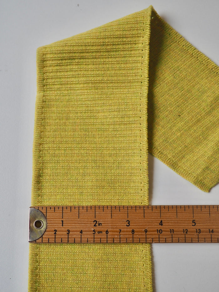 Lime Marl Cotton Ribbed Cuff 9cm