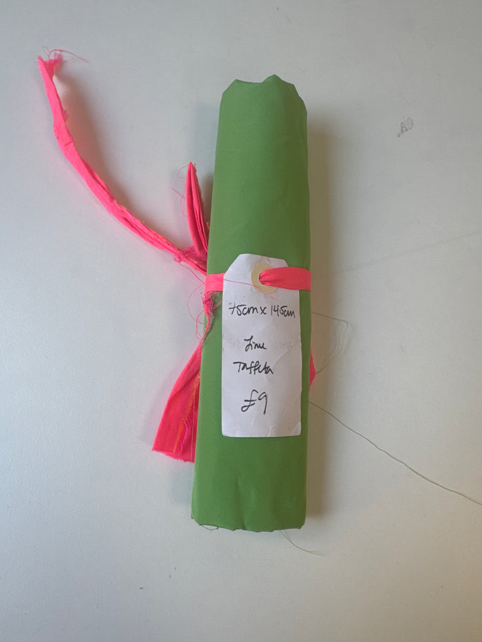 Lime Taffeta Remnant