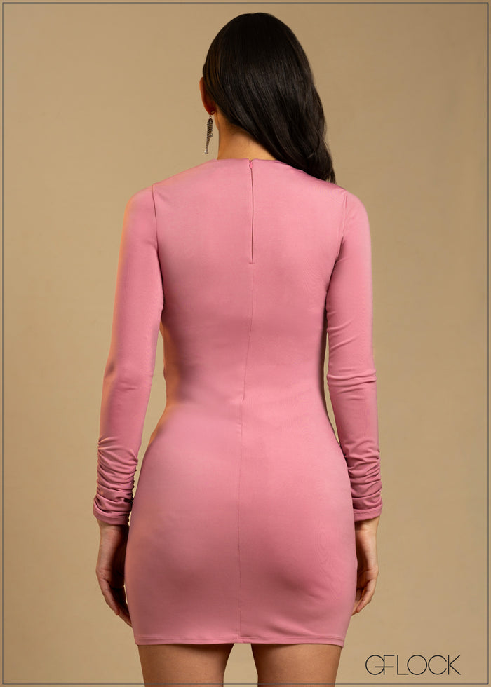 Long Sleeve Mini Dress - 240925