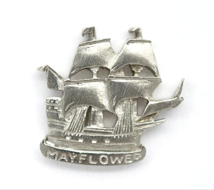 Mayflower Brushed Pewter Pin