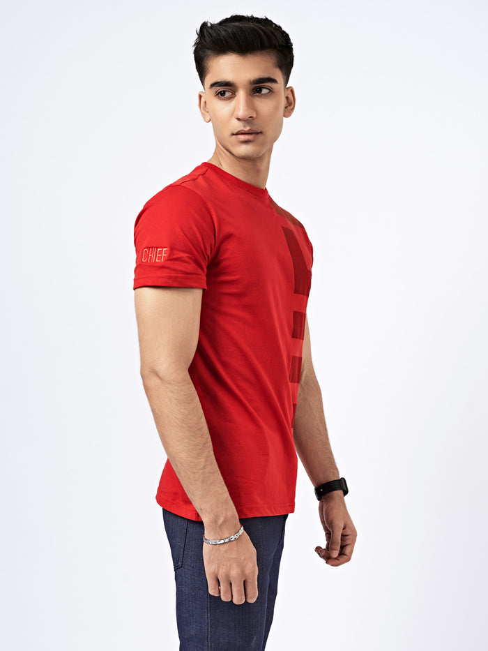 Men's Oversized Graphic T-Shirt Red