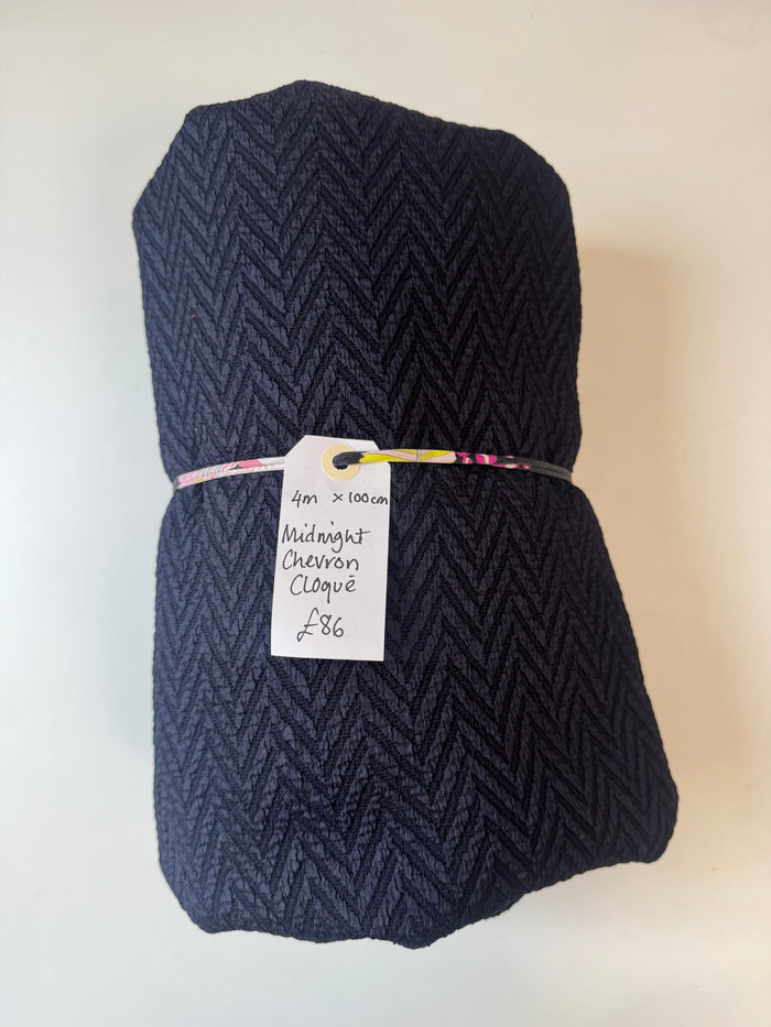 Midnight Chevron Cloque Remnant