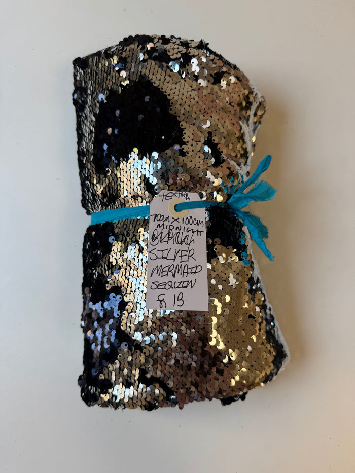 Midnight/Silver Mermaid Sequin Remnant
