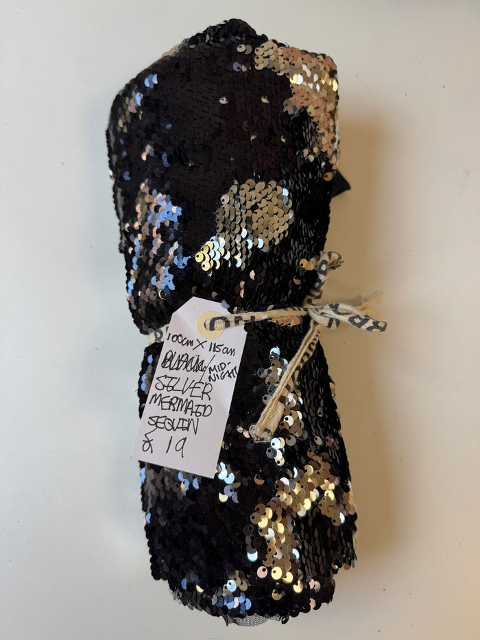 Midnight/Silver Mermaid Sequin Remnant